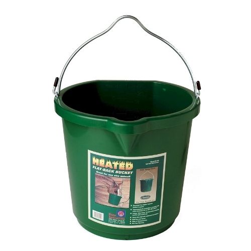 Heated Flat-Back Plastic Bucket - Cleary Feed & Seed