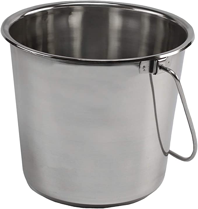 Stainless Steel Bucket with Handle - Cleary Feed & Seed
