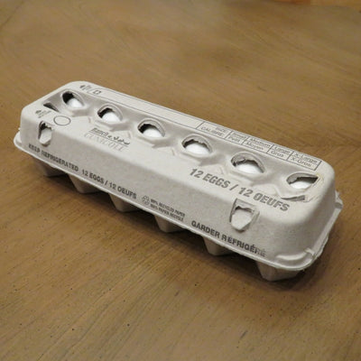 Pulp Egg Carton (New, One-Dozen Capacity)