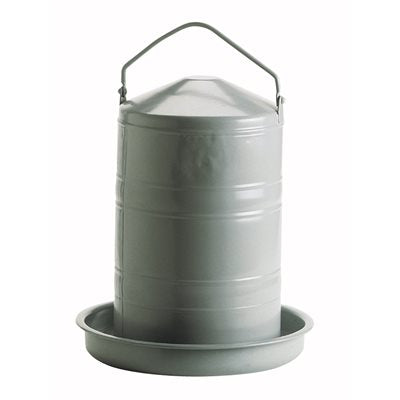 Chick' A Poultry Drinker - Grey Enamelled Metal