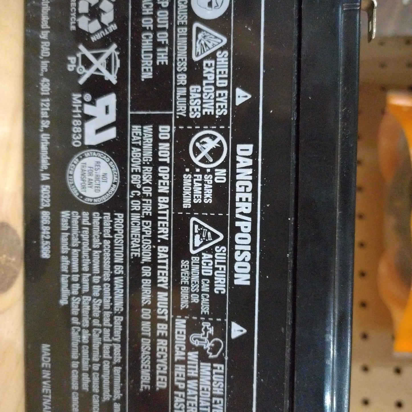 Replacement 12v Gallagher Battery for Solar Energizer