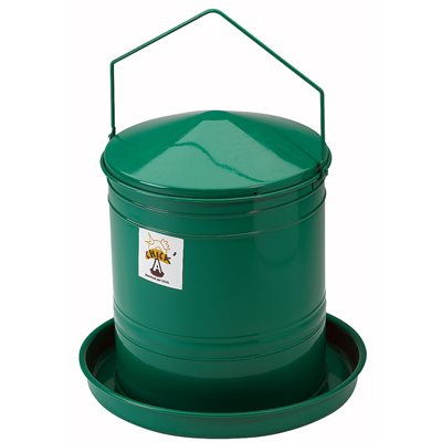 Chick' A Poultry Feeder - Green Enamelled Metal