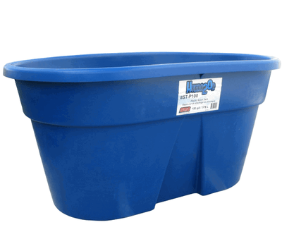 Blue Plastic Stock Tank with 1.25" Drain Plug - Cleary Feed & Seed