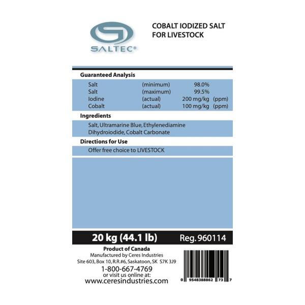 Cobalt Blue Iodized Stock Salt - Cleary Feed & Seed