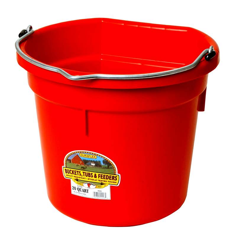 Flat-Back Plastic Bucket - Cleary Feed & Seed