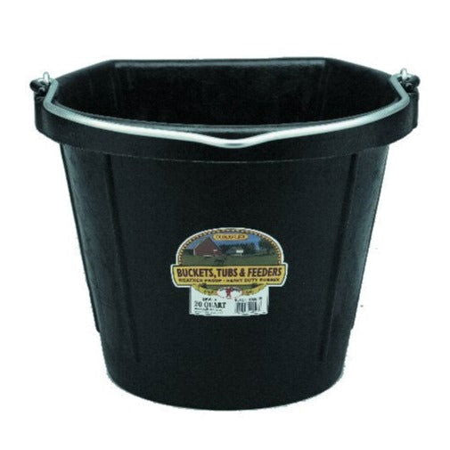 Flat-Back Rubber Bucket - Cleary Feed & Seed