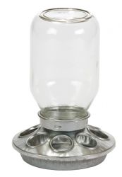 Galvanized Chick Feeder with Mason Jar - Cleary Feed & Seed