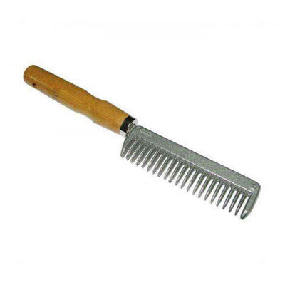 Metal Mane Comb with Wooden Handle - Cleary Feed & Seed