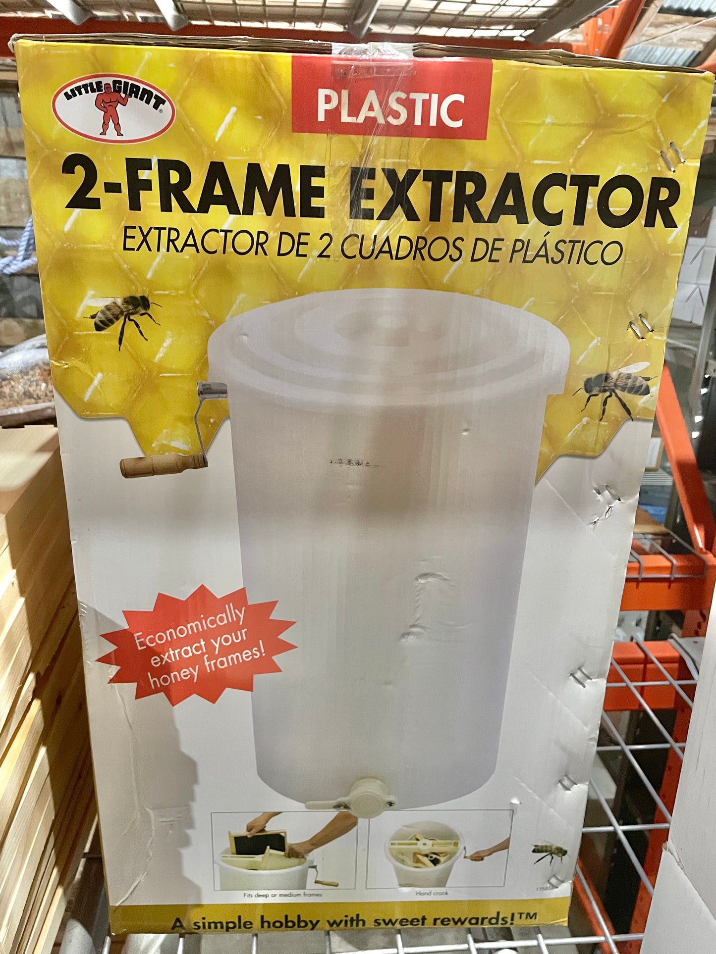 Plastic 2-Frame Honey Extractor