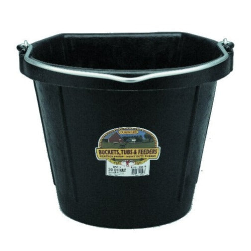 Flat-Back Rubber Bucket